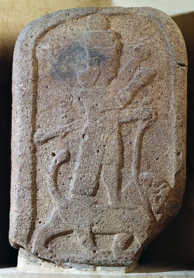 Stele raffigurante Ishtar di Arbele su un leone da Assyrian